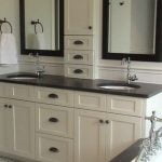 New cabinets & Countertops , Double Sinks Hardware in Bathroom